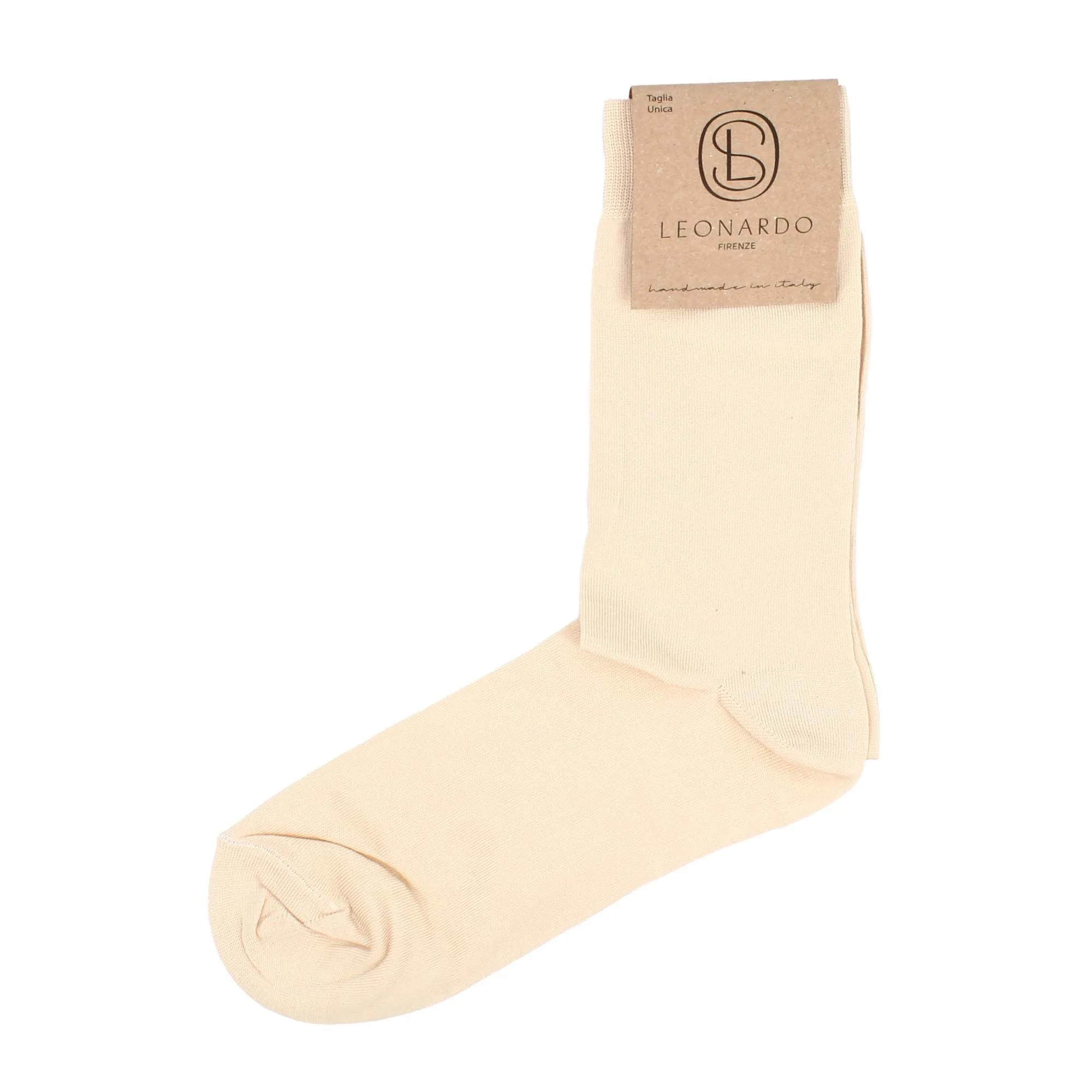 Calzini da uomo in filo di Scozia colore beige - immagine 2