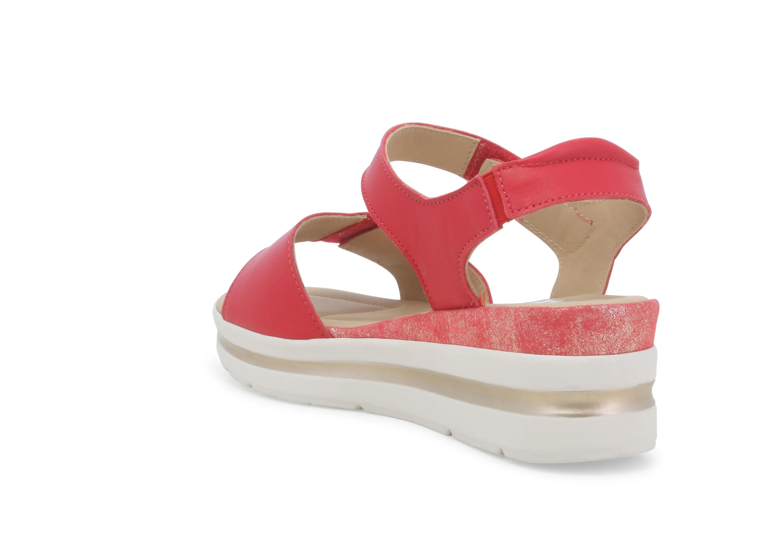 Melluso Sandali Comfort con Zeppa 2 Strappi in Pelle - immagine 5