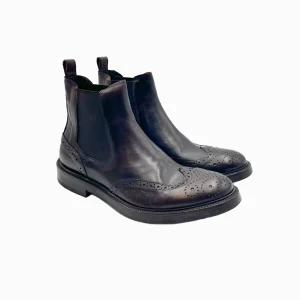 1732 Chelsea Brogue Stone Wax Cioccolato