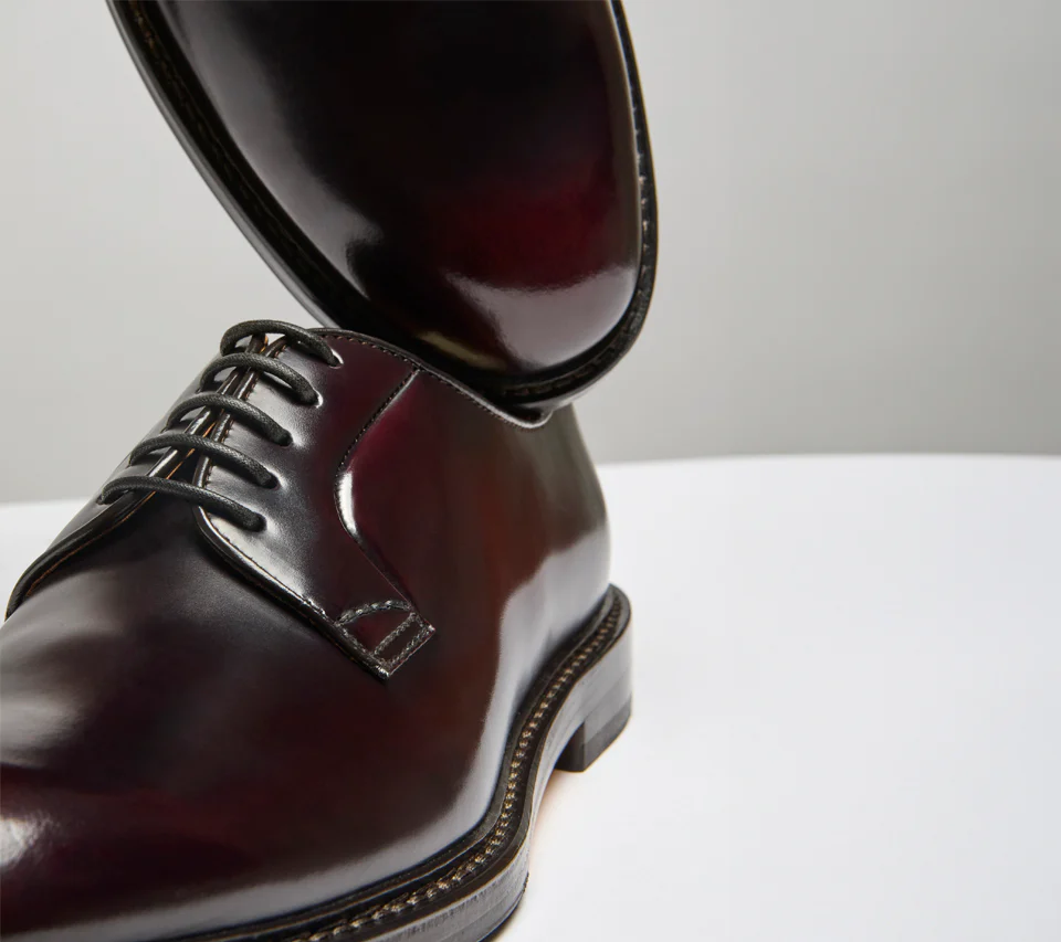 DU1385SIEWUF007TL01 - Stringata in pelle burgundy - immagine 6