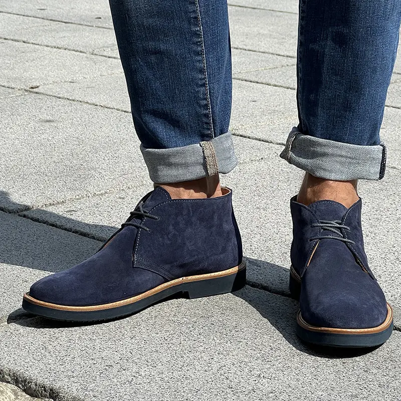2582 Desert Boots Camoscio GoRain Blu , Ultralight Vibram - immagine 7