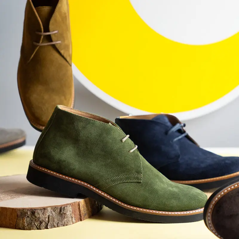 2582 Desert Boots Camoscio GoRain Blu , Ultralight Vibram - immagine 9