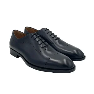 33209 Oxford Liscio Tinto a Mano blu