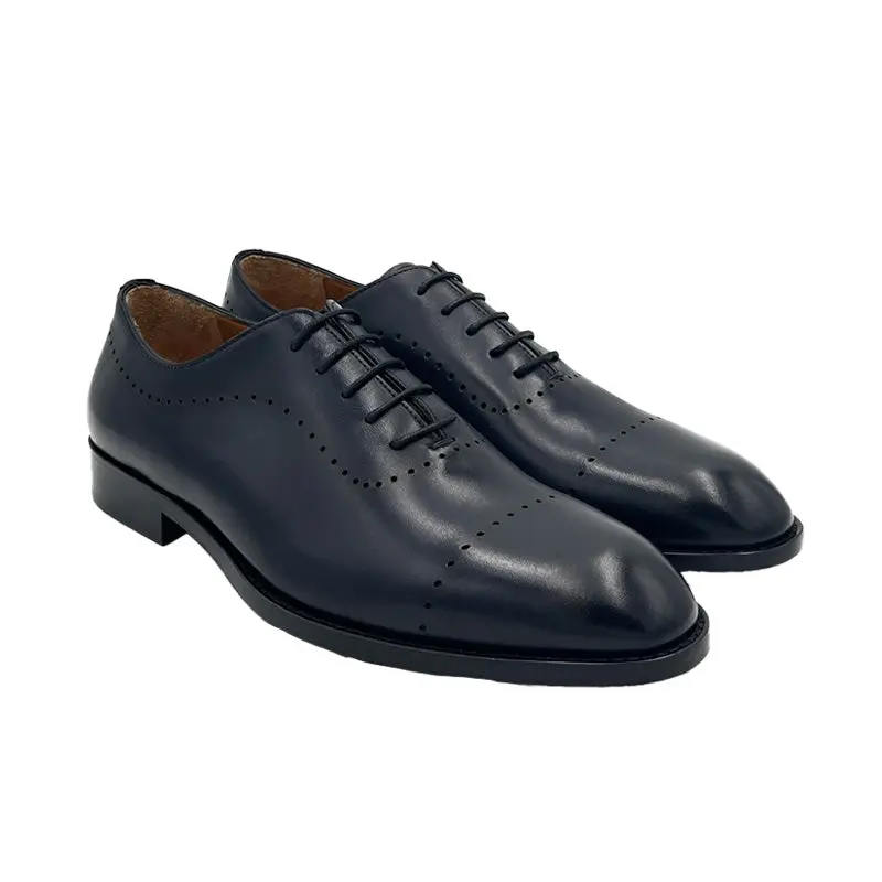 33209 Oxford Liscio Tinto a Mano blu - immagine 2