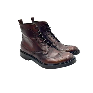 34209 Stivaletto Full Brogue Stone Wax Old Brown