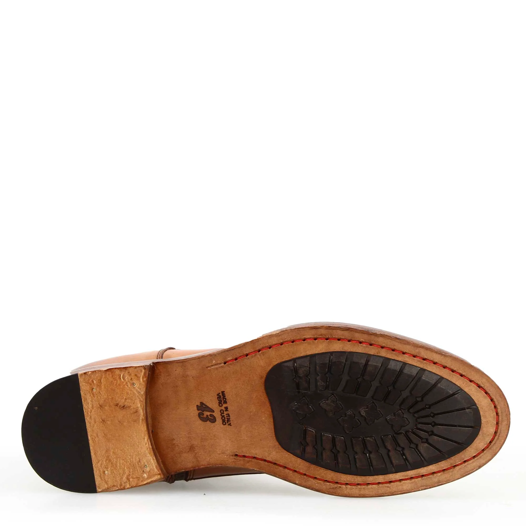 Stivaletto da uomo cap toe fatto a mano in pelle marrone - immagine 7