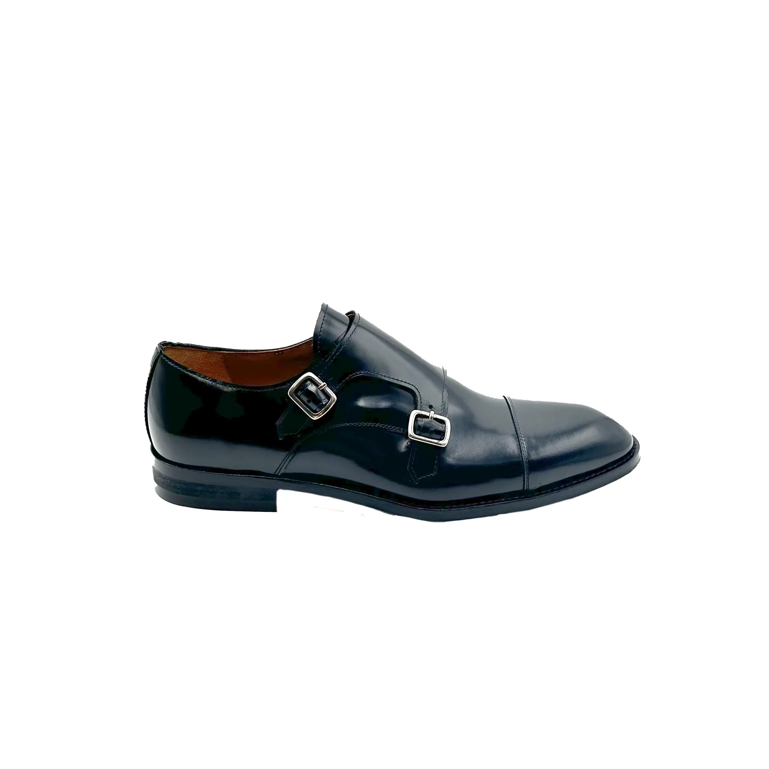43206 Double Monk Vitello Abrasivato Nero - immagine 5