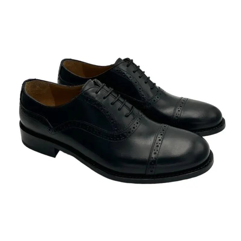 44204 Oxford Half Brogue Vitello Nero