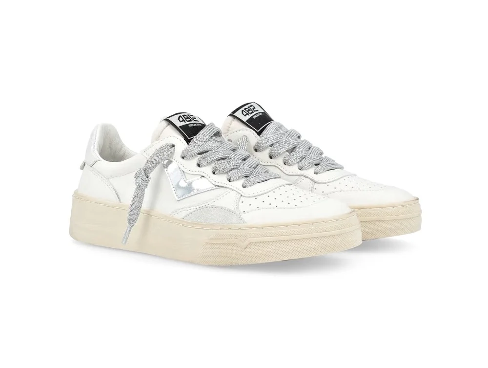 4B12 Sneakers Hyper Donna Primavera Estate Tomaia Pelle - immagine 4