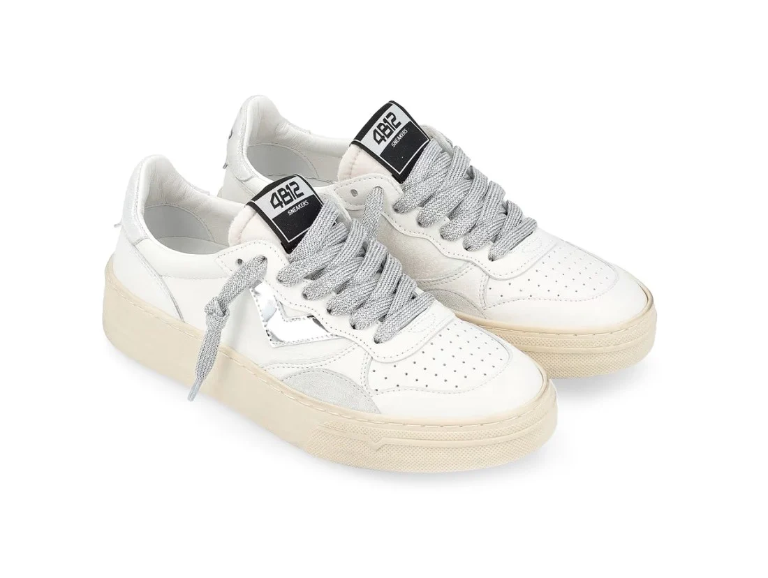 4B12 Sneakers Hyper Donna Primavera Estate Tomaia Pelle - immagine 6