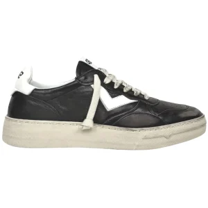 4B12 Sneaker Hyper Uomo in Pelle Nera Effetto Vintage