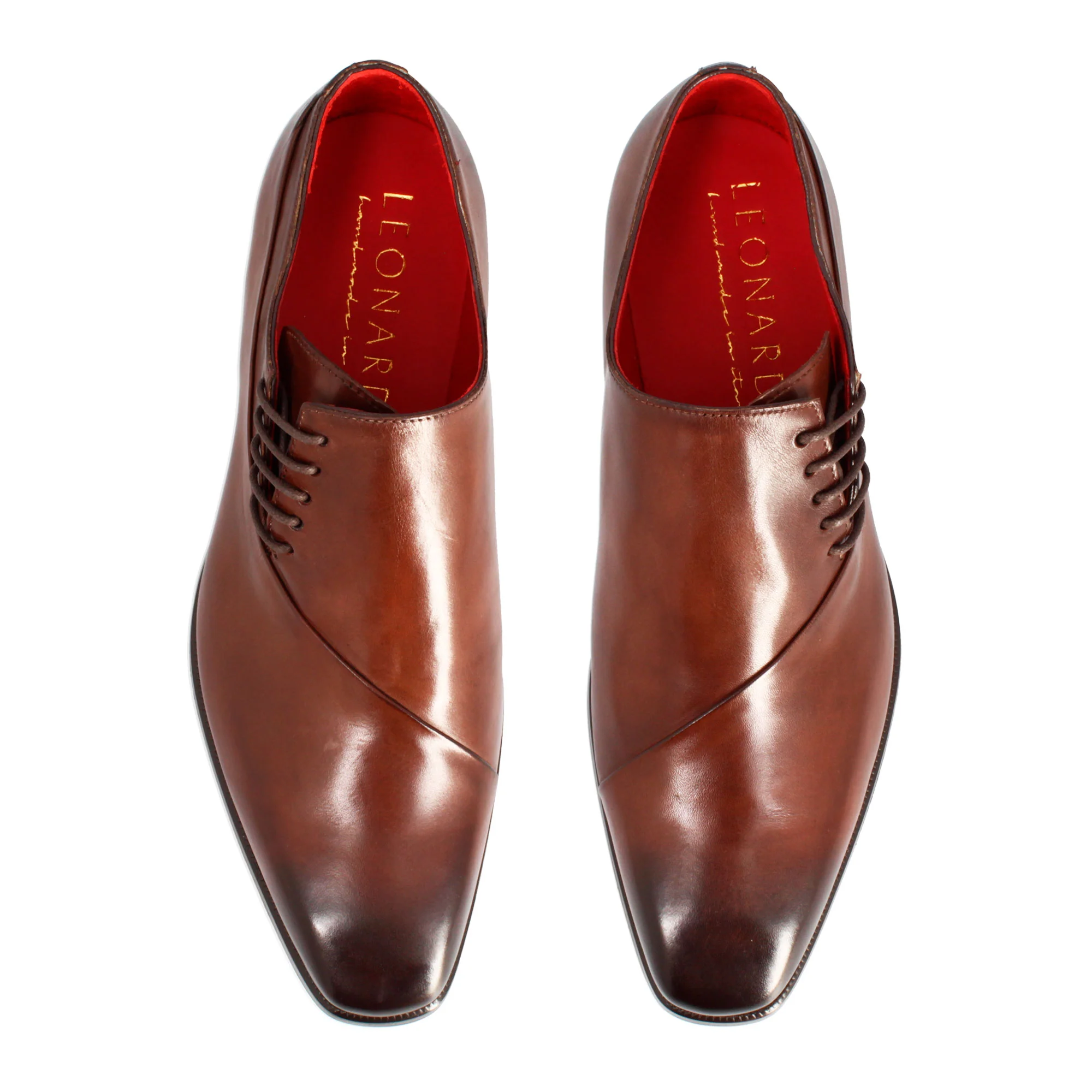 Scarpe eleganti da uomo in pelle color marrone - immagine 3