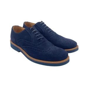 981 Oxford Full Brogue ,Camoscio GoRain Blu , Ultralight Vibram