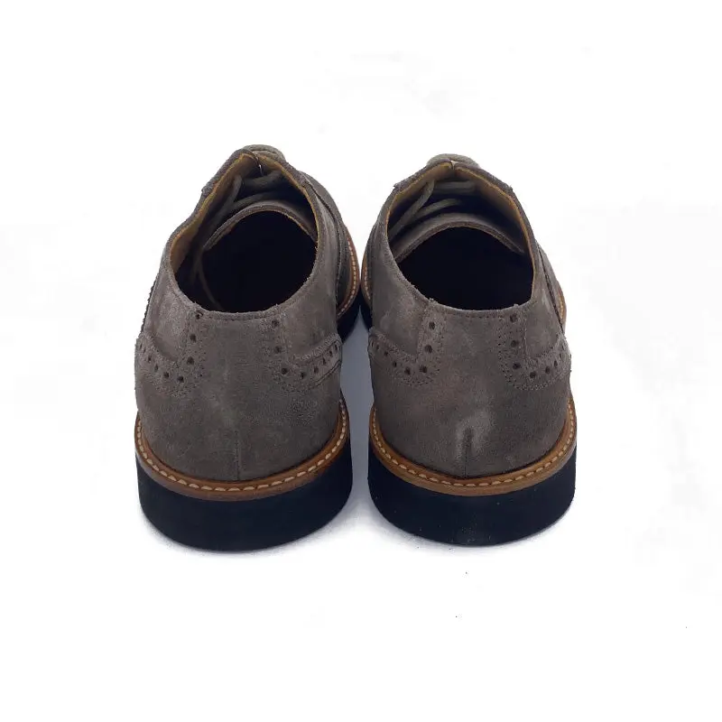 981 Oxford Full Brogue ,Camoscio GoRain Taupe , Ultralight Vibram - immagine 6