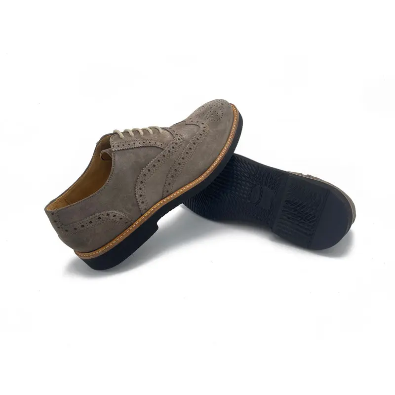 981 Oxford Full Brogue ,Camoscio GoRain Taupe , Ultralight Vibram - immagine 4