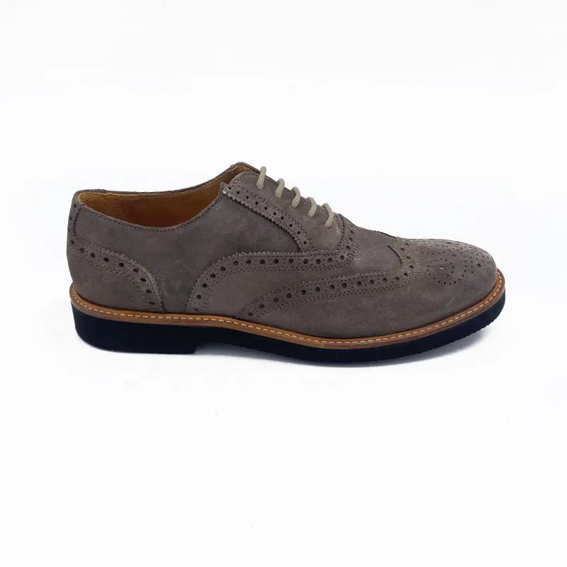 981 Oxford Full Brogue ,Camoscio GoRain Taupe , Ultralight Vibram - immagine 5