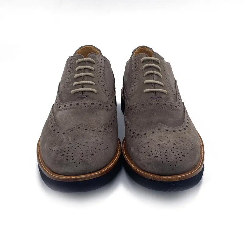 981 Oxford Full Brogue ,Camoscio GoRain Taupe , Ultralight Vibram - immagine 3