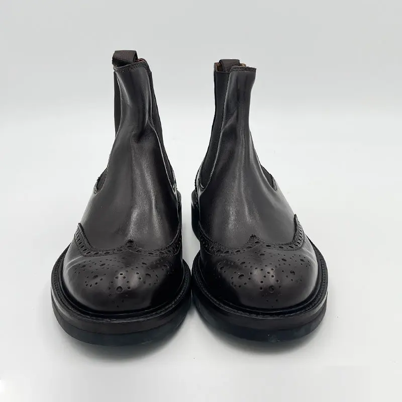 987U Chelsea Brogue Vitello Moro - immagine 3