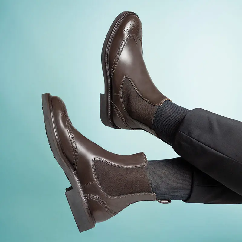 987U Chelsea Brogue Vitello Moro - immagine 6