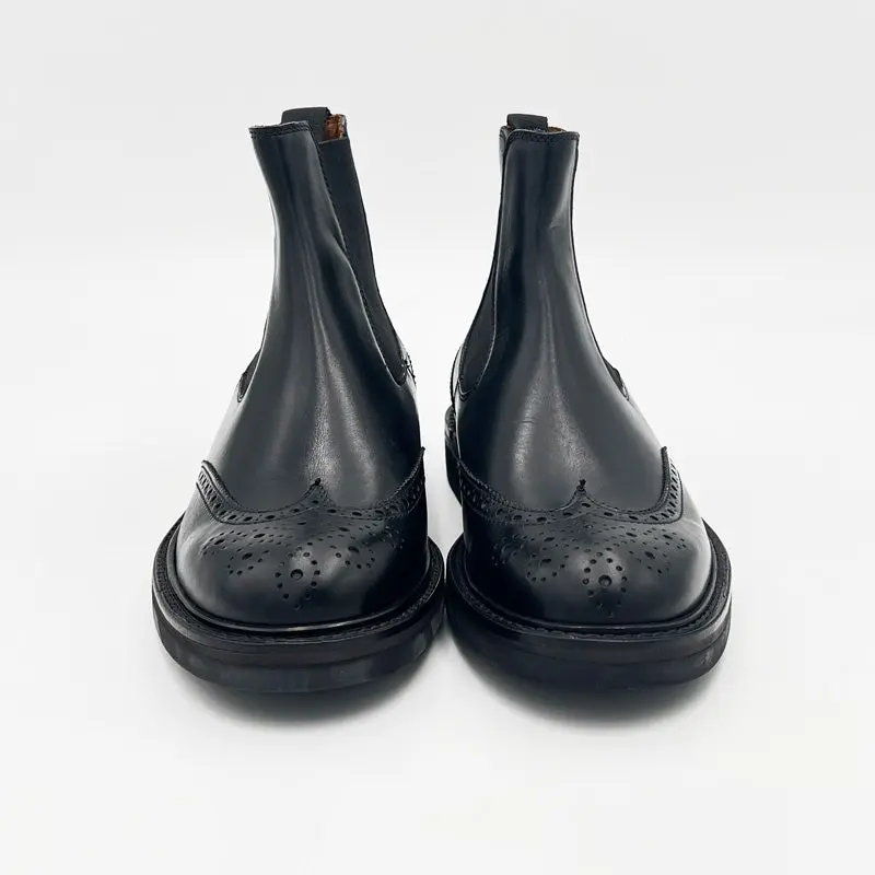 987U Chelsea Brogue Vitello Nero - immagine 3