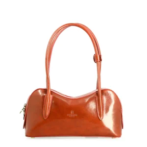 Borsa a spalla Diana da donna in pelle marrone chiaro