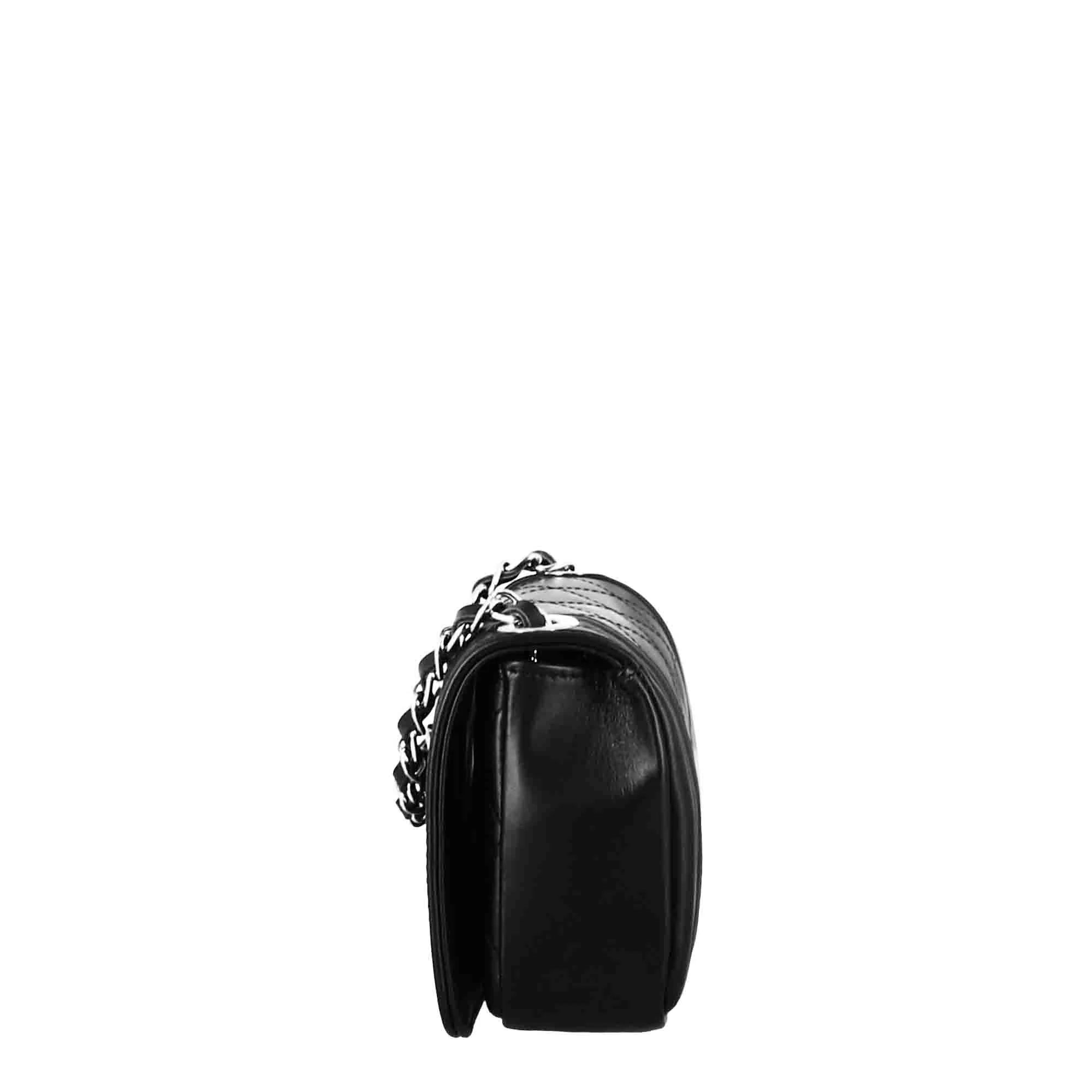 Borsetta Timeless a tracolla in pelle trapuntata colore nero - immagine 4