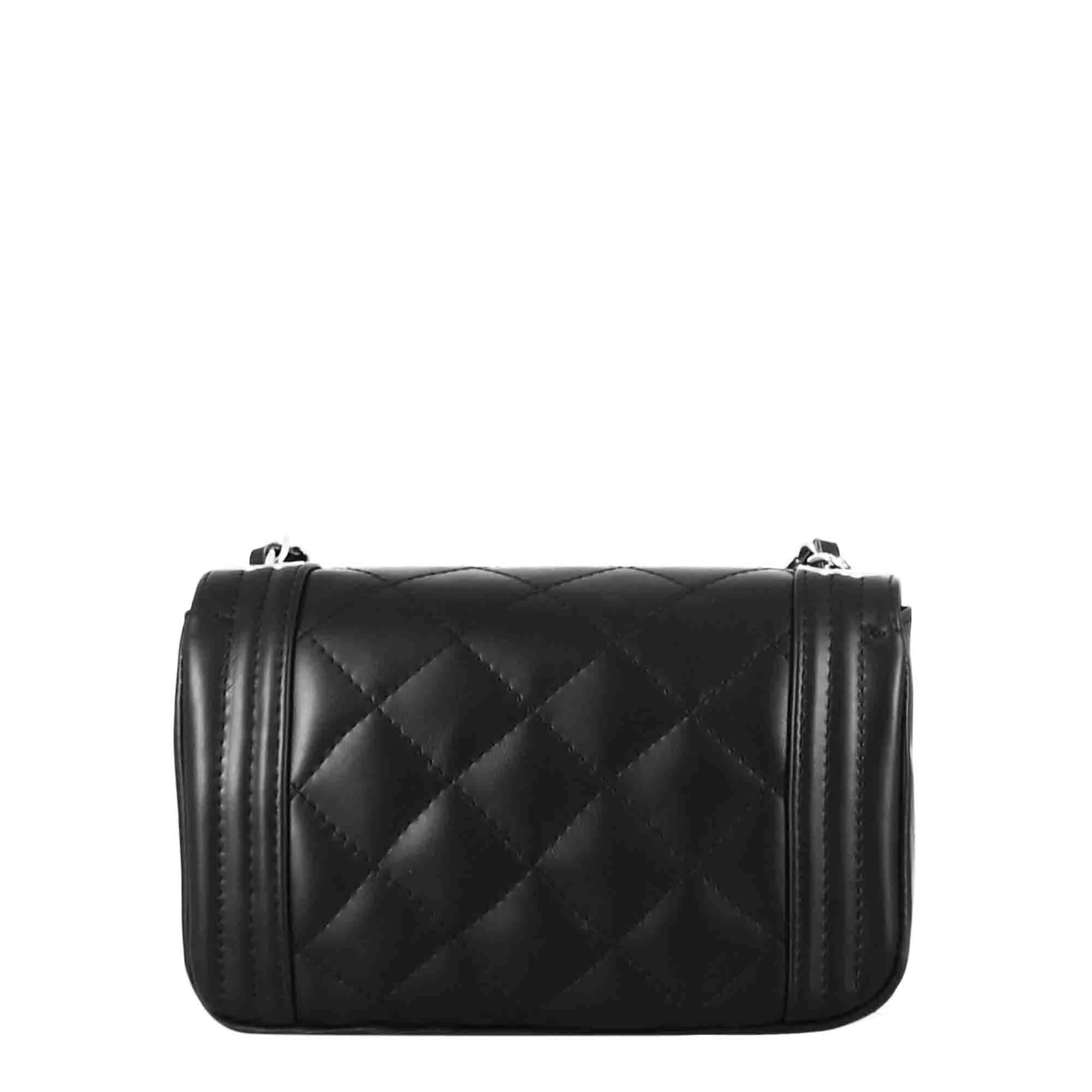 Borsetta Timeless a tracolla in pelle trapuntata colore nero - immagine 5