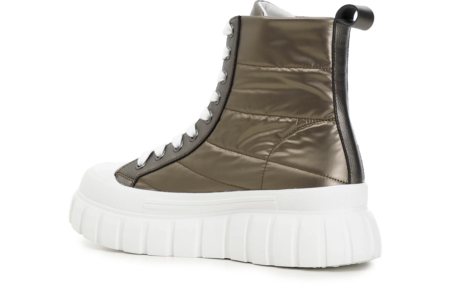 CafèNoir sneakers alte stringate tomaia tessuto - immagine 4