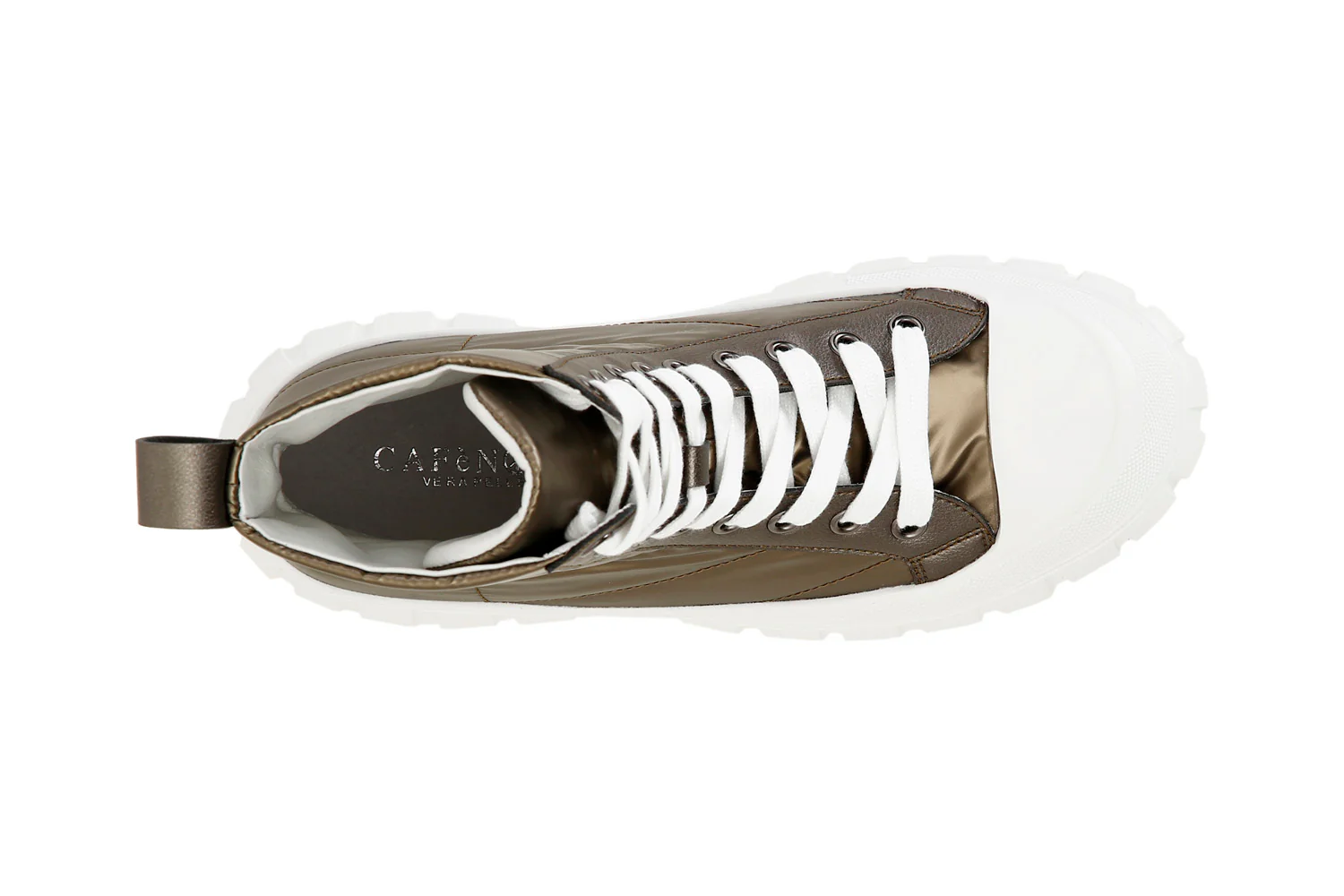 CafèNoir sneakers alte stringate tomaia tessuto - immagine 5