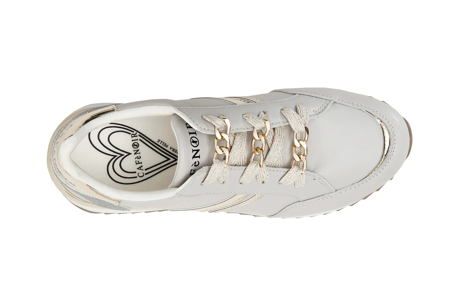 CafèNoir sneakers in pelle con dettaglio catena - immagine 4