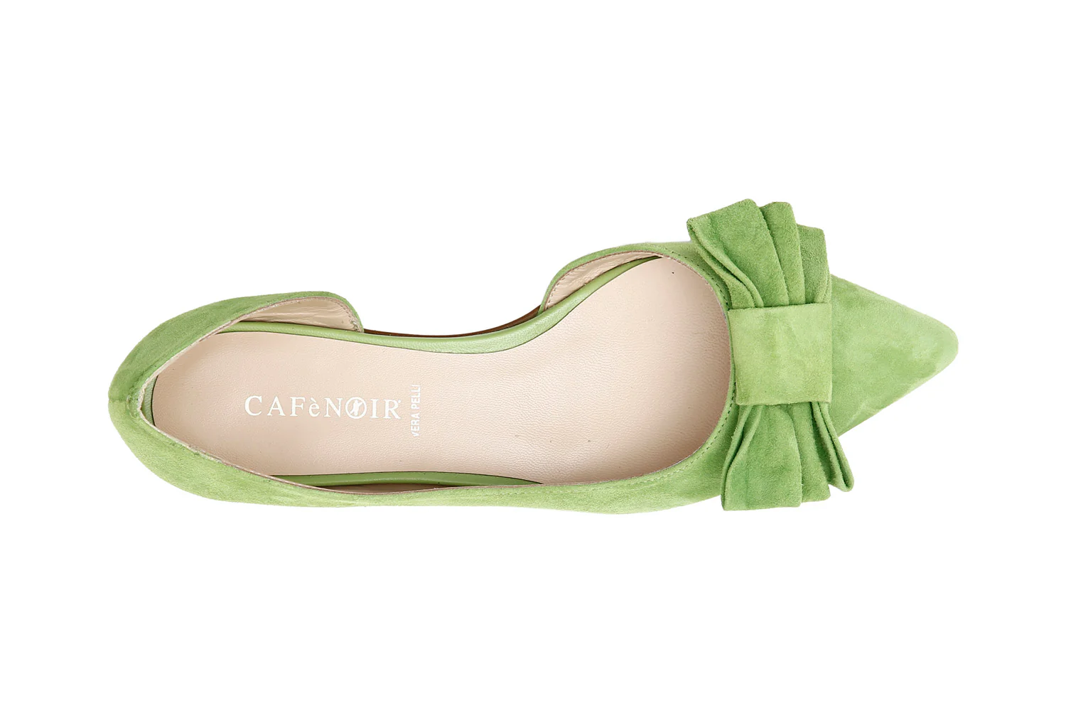 CafèNoir ballerina asimmetrica fiocco in camoscio - immagine 4
