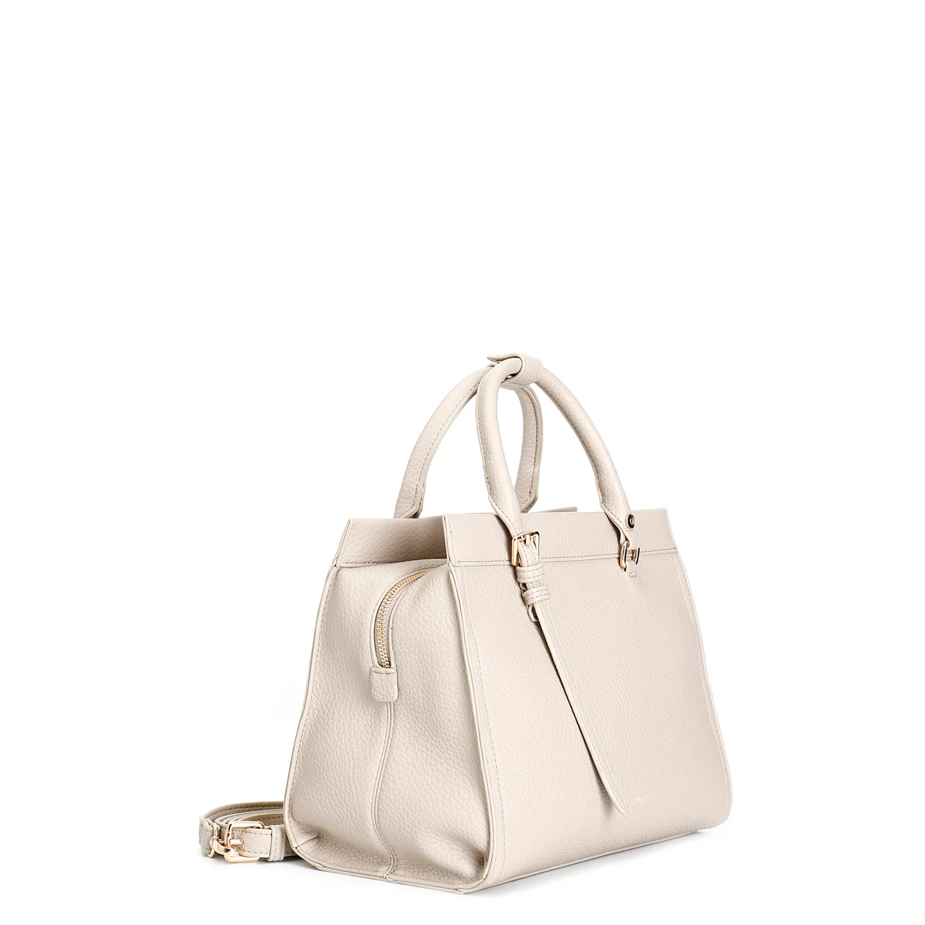 CafèNoir Bauletto Beige con Manici Tubolari e Tracolla Removibile - immagine 5