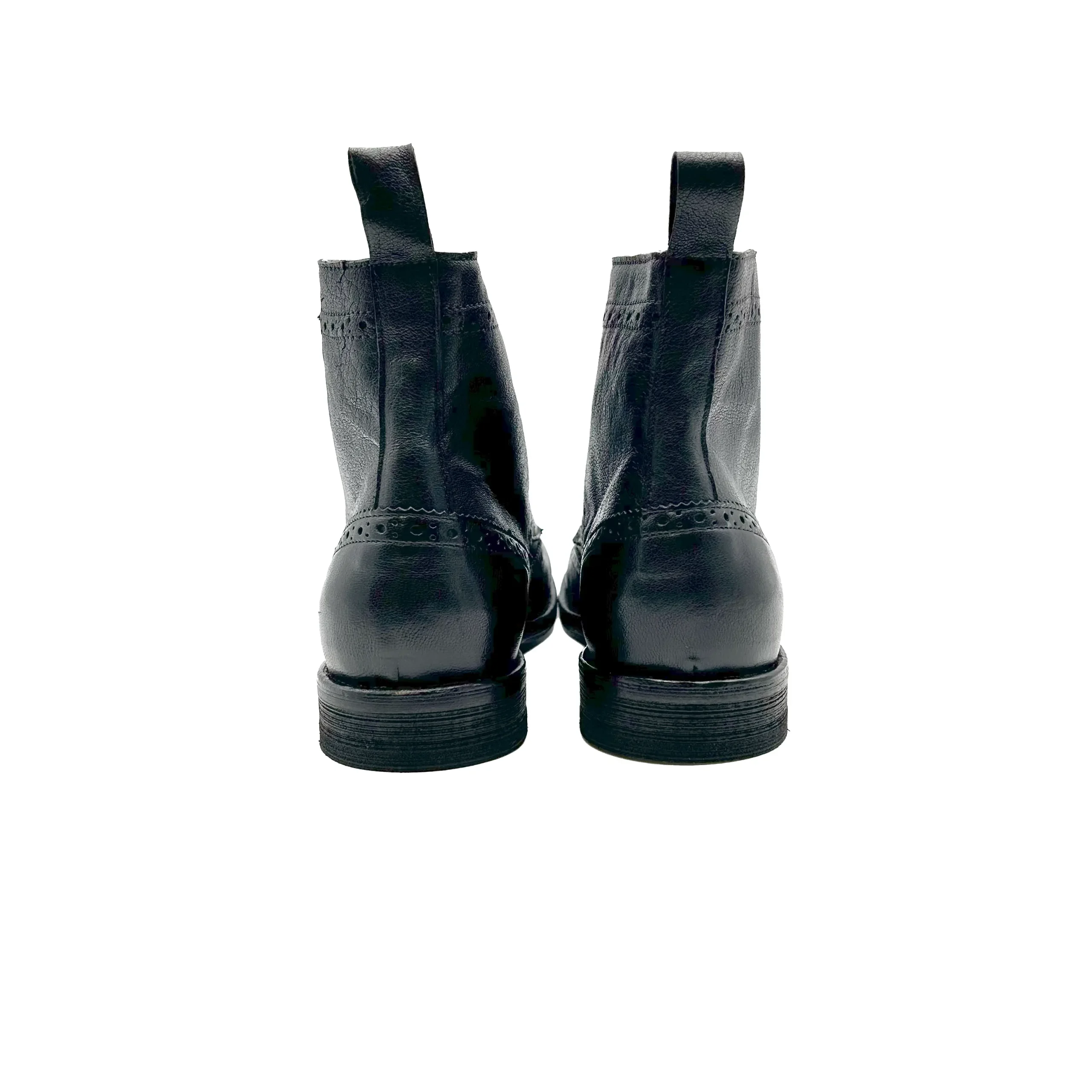 D1712 Stivaletto Full Brogue , Stone Wax Nero - immagine 6
