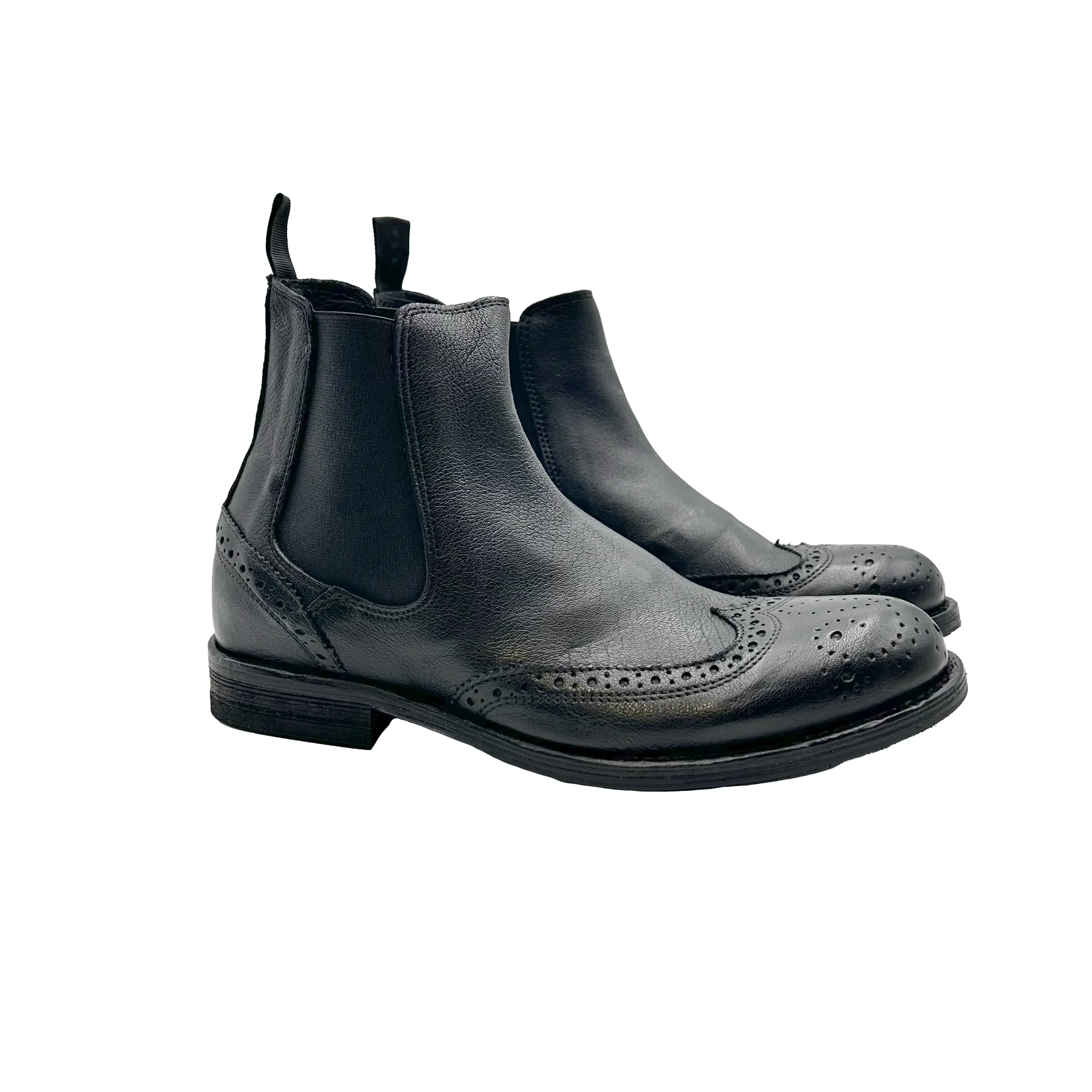 D34229 Chelsea Brogue ,Stone Wax Nero - immagine 2
