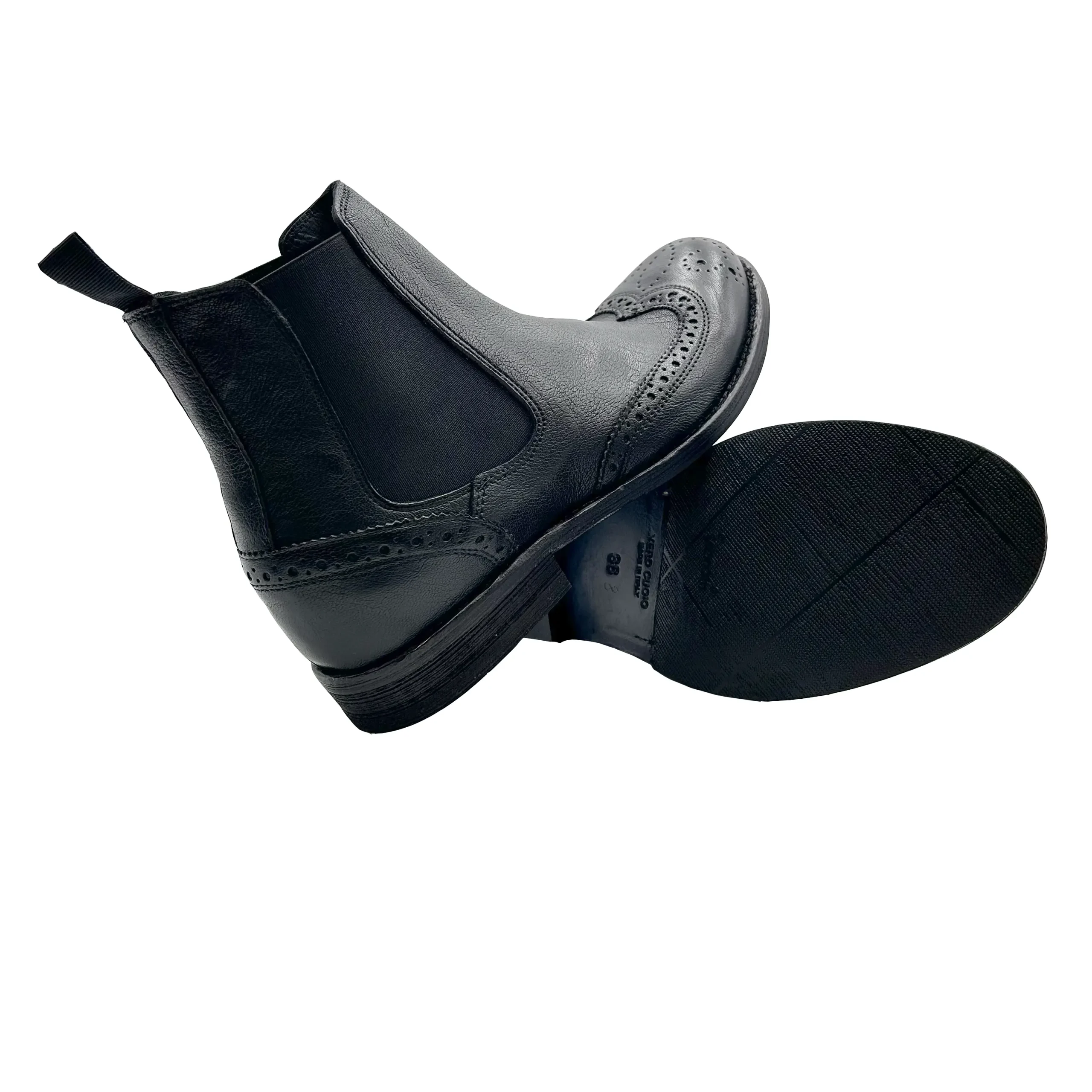 D34229 Chelsea Brogue ,Stone Wax Nero - immagine 5