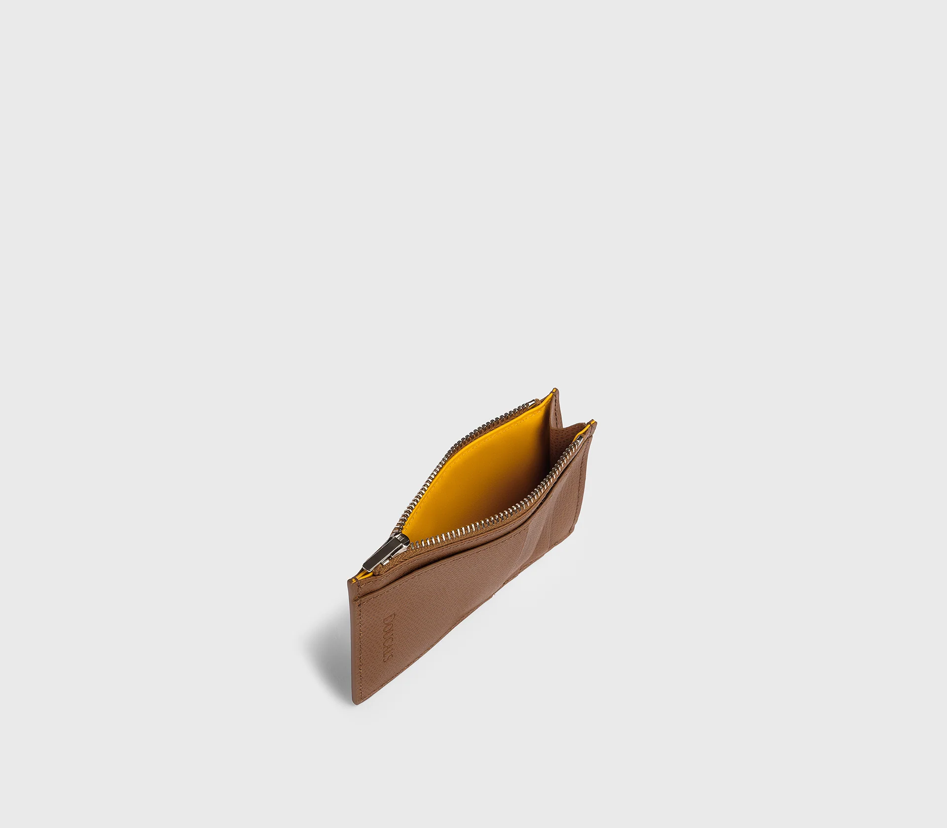 Porta carte e monete in pelle palmellata marrone - immagine 3