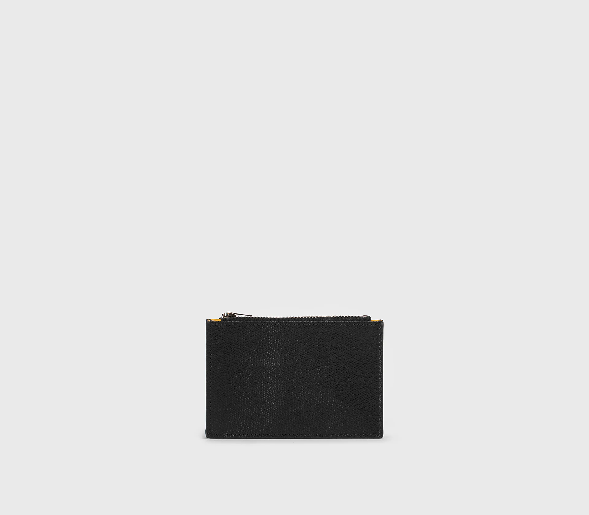 Porta carte e monete in pelle palmellata nero