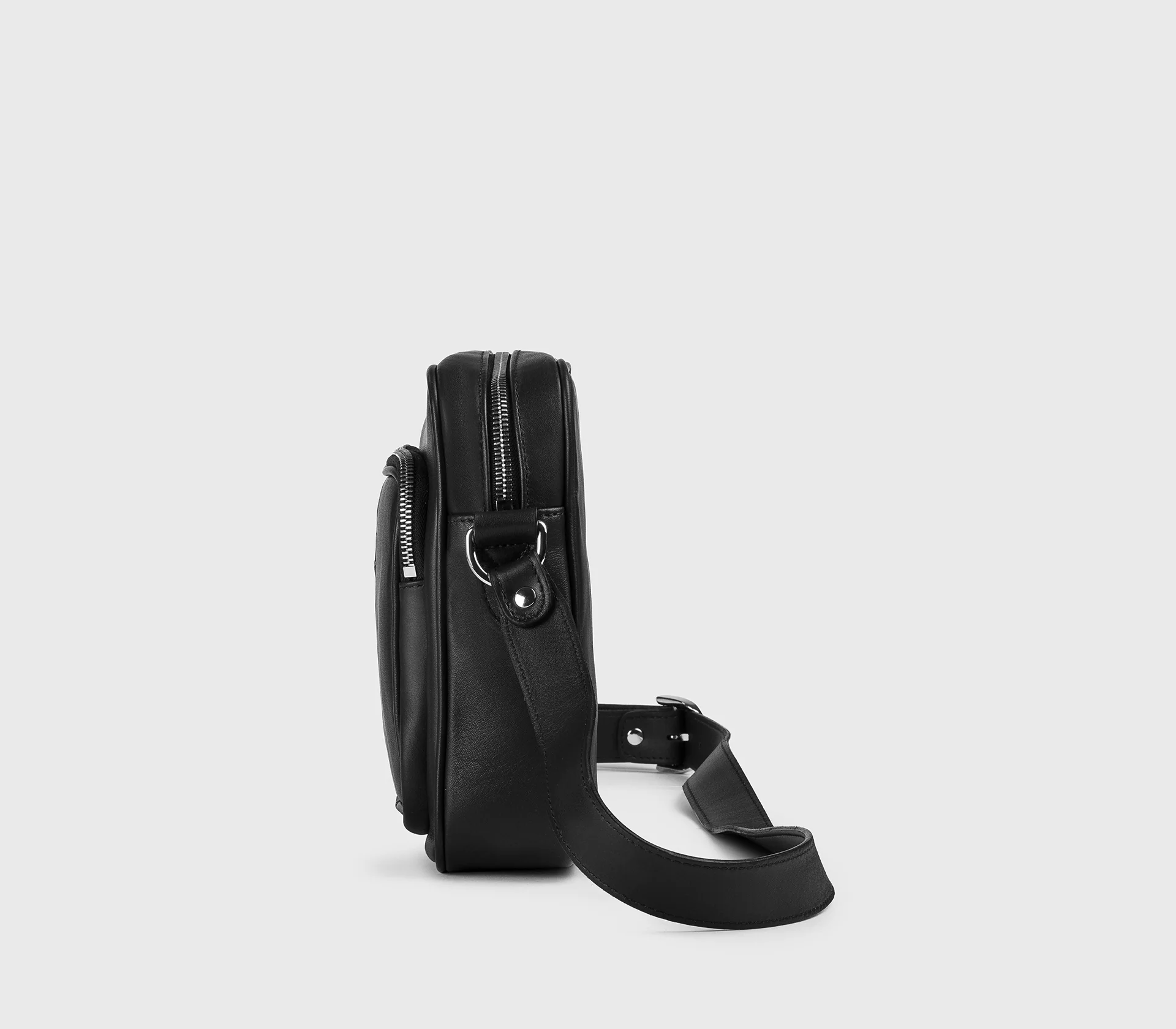 Borsa a tracolla in pelle nera - immagine 3