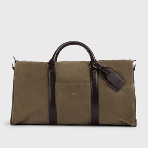 Borsa 48H in pelle e suede cacao
