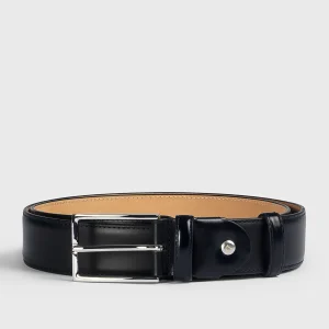 Cintura regolabile in pelle blu