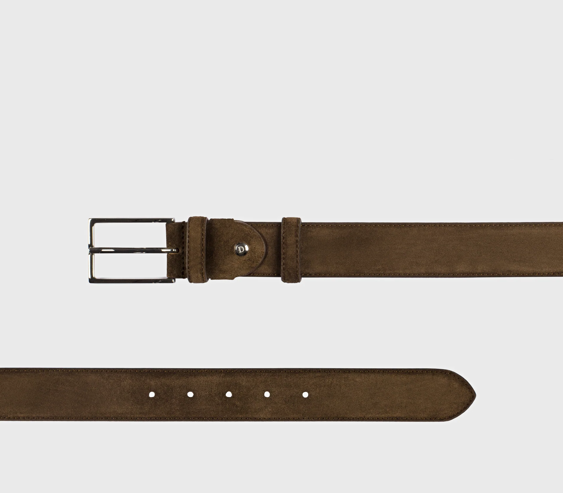 Cintura regolabile in suede havana - immagine 3