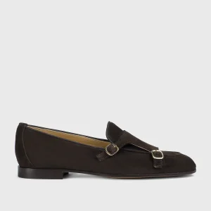 DD8382MEGNUF252TL03 - Mocassino doppia fibbia in suede mogano