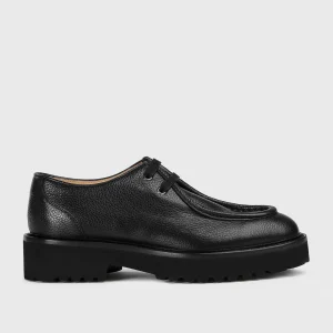 DD8610PHILUF251NN00 - Stringata in pelle bottalata a due fori nera