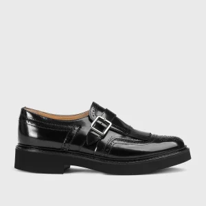 DD8748VERSUF255NN00 - Mono fibbia con frangia in pelle nera