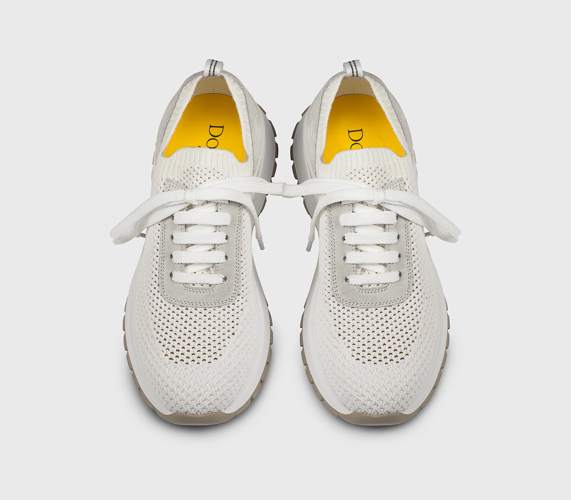 DD8765WHINPZ849SW13 - Sneaker in tessuto tecnico e suede bianco "gesso" - immagine 3