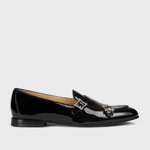 DD8784MEGNUF263NN00 - Mocassino doppia fibbia in vernice nero