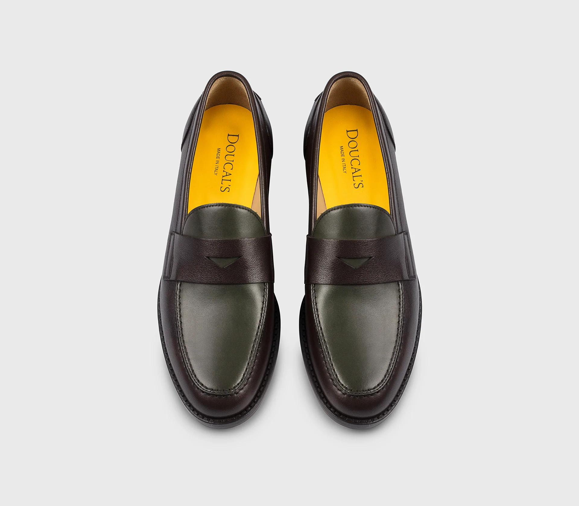 DD8796ALAIPF708TV37 - Mocassino in pelle bicolore testa di moro e verde - immagine 3