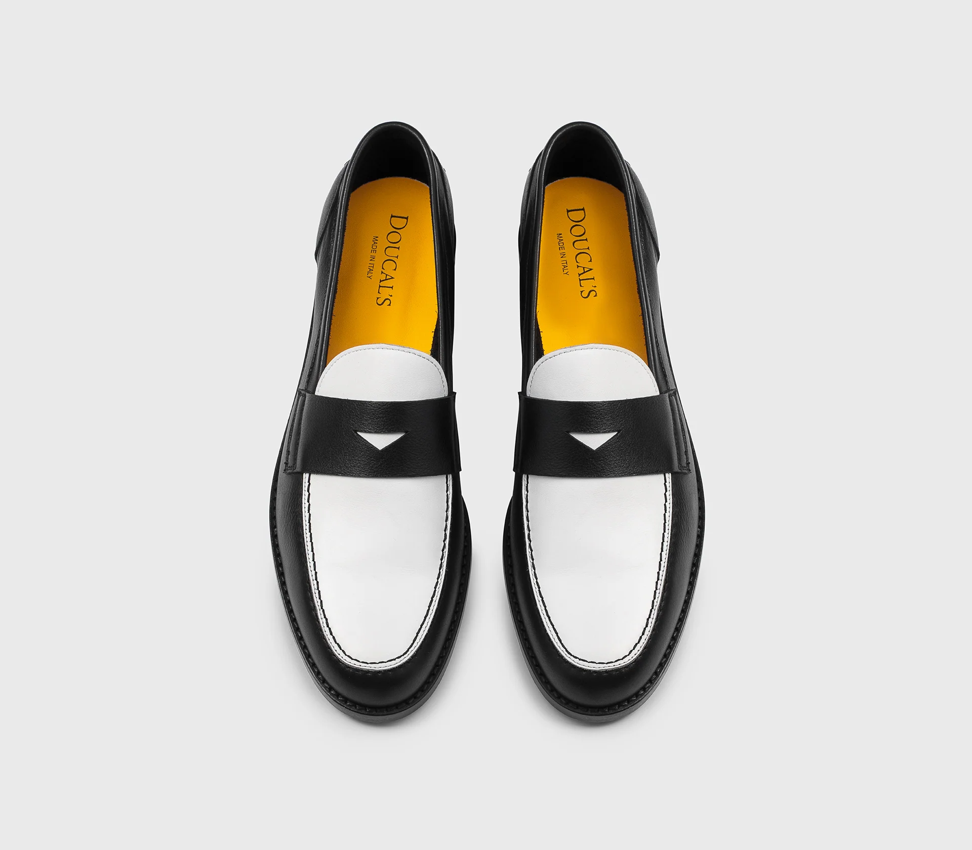 DD8796ALAIPY708NN00 - Mocassino in pelle bicolore nero e bianco - immagine 3
