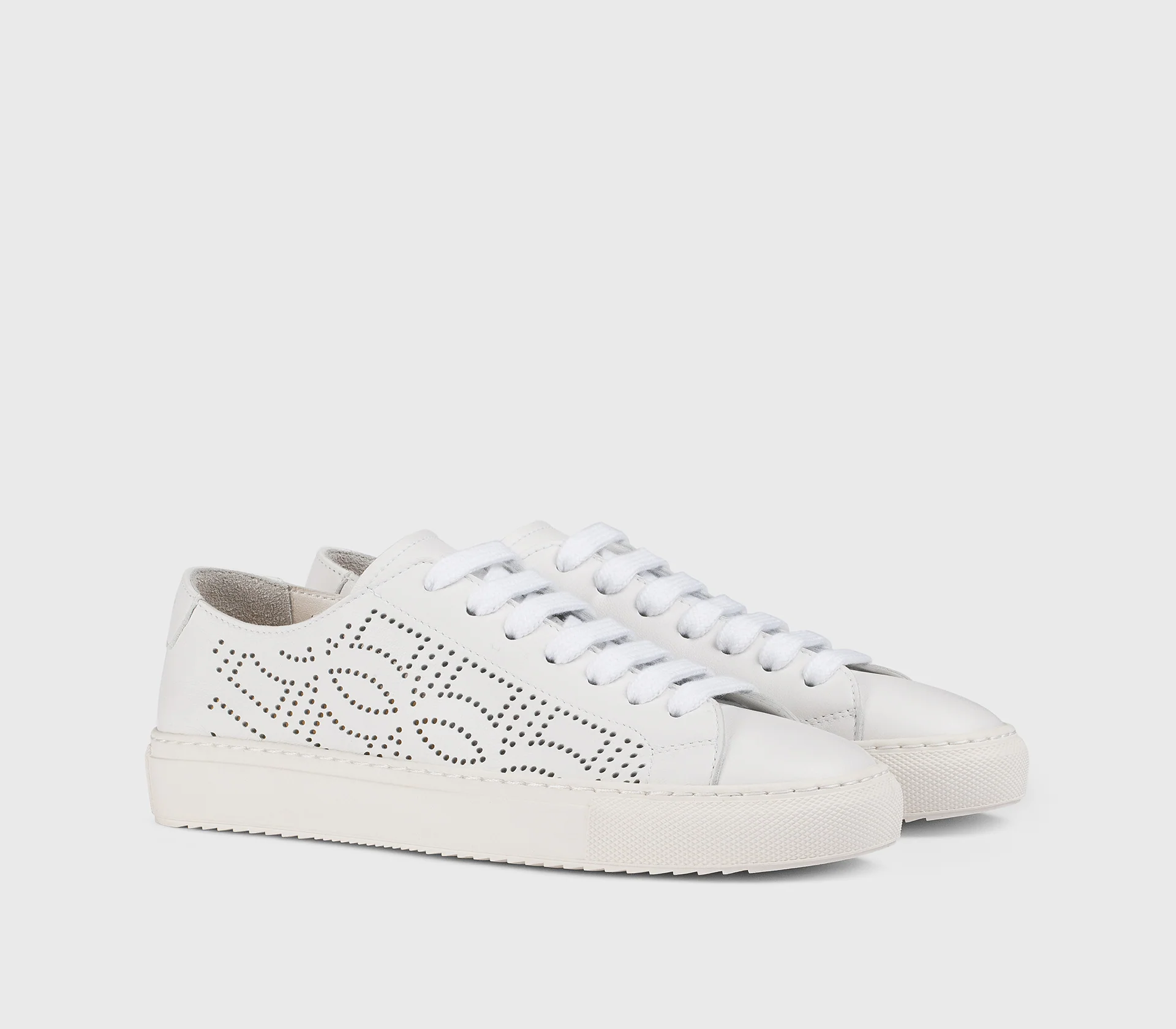 DD8900JESSUY279EW00 - Sneaker in pelle traforata bianca - immagine 4