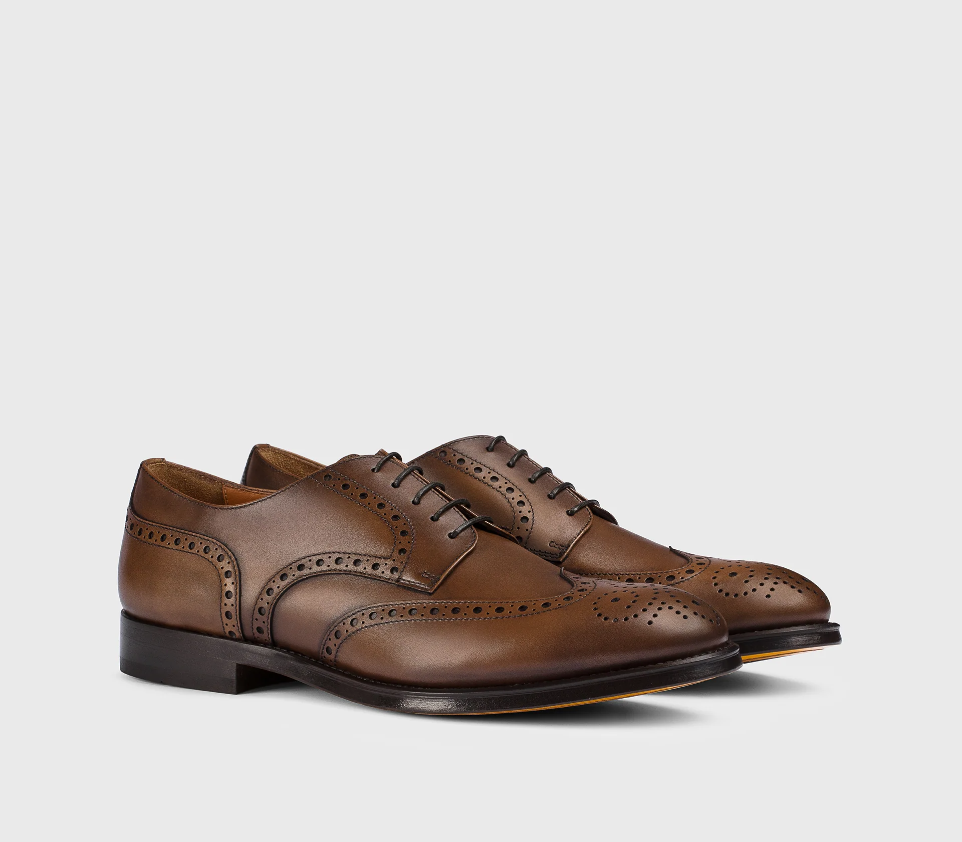DU1036ORVNUF253TM04 - Stringata coda di rondine in pelle marrone - immagine 4